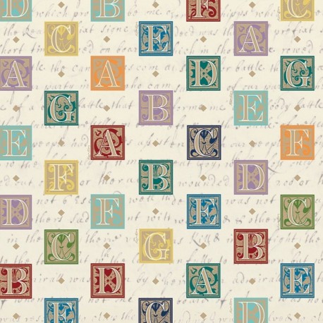 Papier imprimé Alphabet