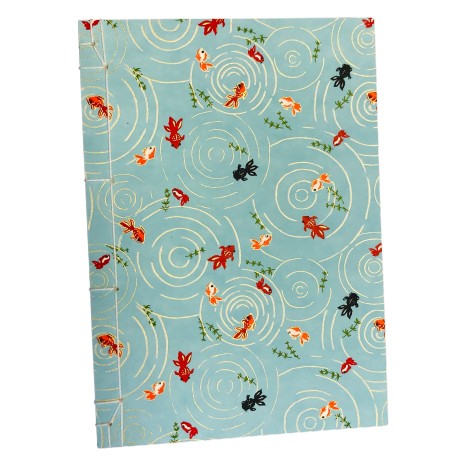 Carnet Japonais Poissons 18,2 x 18,2 cm