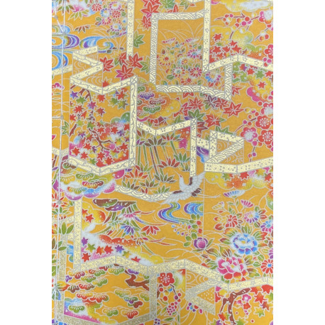Carnet broché jap Paravent Jaune