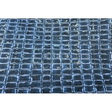 Papier Fait Main Carreaux Bleus