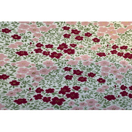 Papier Fait Main Petites Fleurs Roses et Rouges