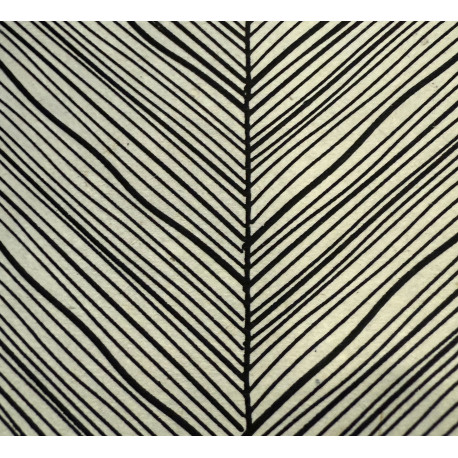 Lokta rayures contemporaines Noires sur Blanc