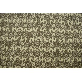 Lokta naturel arabesques florales marron Lokta naturel arabesques florales marron