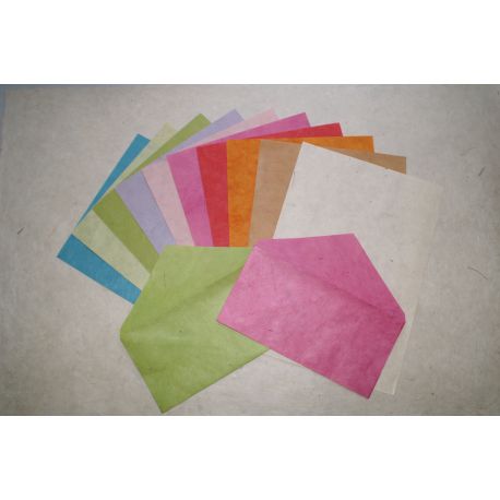 Paquet 10 enveloppes rose pastel
