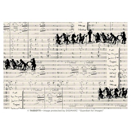 Papier imprimé Orchestre 50x70cm 