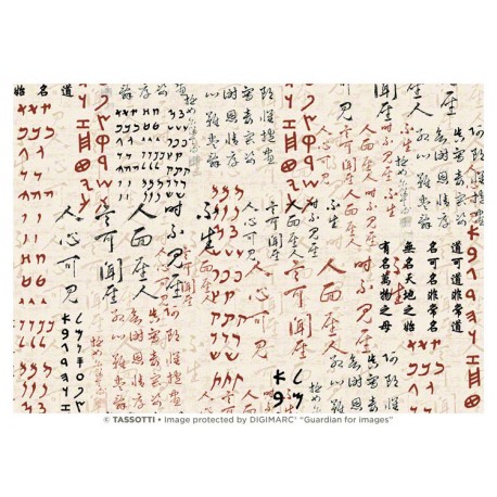 Papier imprimé Ecriture Orientale 50x70cm