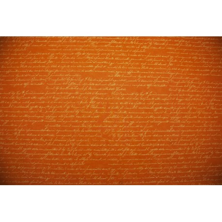 Papier imprimé Ecriture blanche sur fond orange 50x70cm
