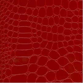 Papier cuir croco rouge 68,5x50 cm