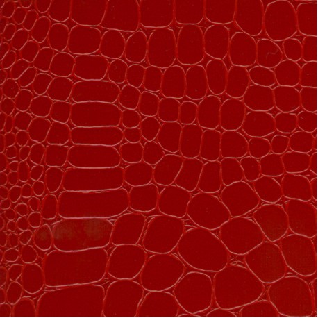 Papier cuir croco rouge 68,5x50 cm