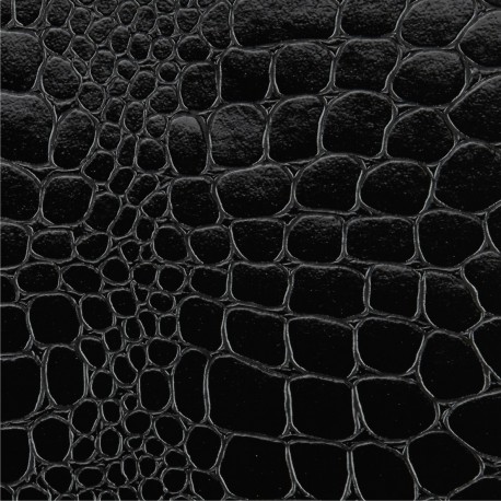 Papier cuir croco noir 68,5x50 cm