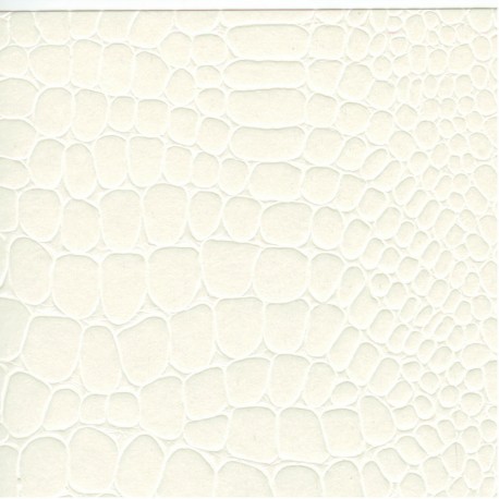 Papier cuir croco blanc 68,5x100 cm