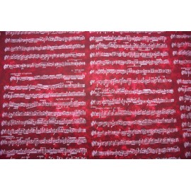 Notes de musiques framboises sur blanc Notes de musiques framboises sur blanc